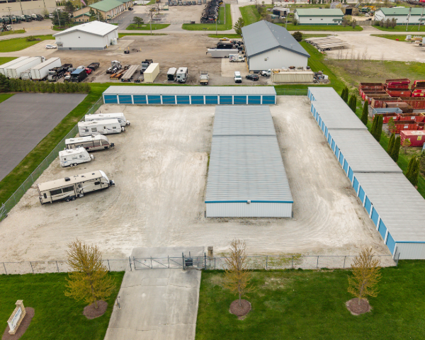 Air Shot of Units and Outdoor Storage